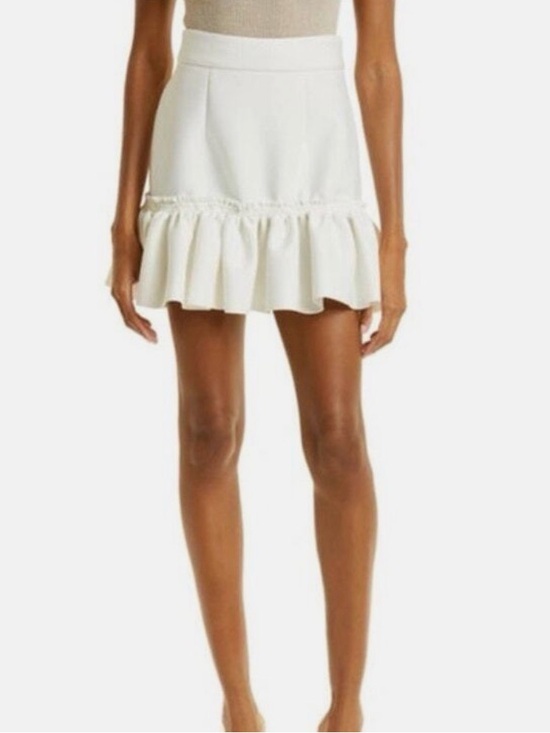 Kimberly Goldson Dresses & Skirts - Kimberly Goldson Cream Ruffle Mini Skirt